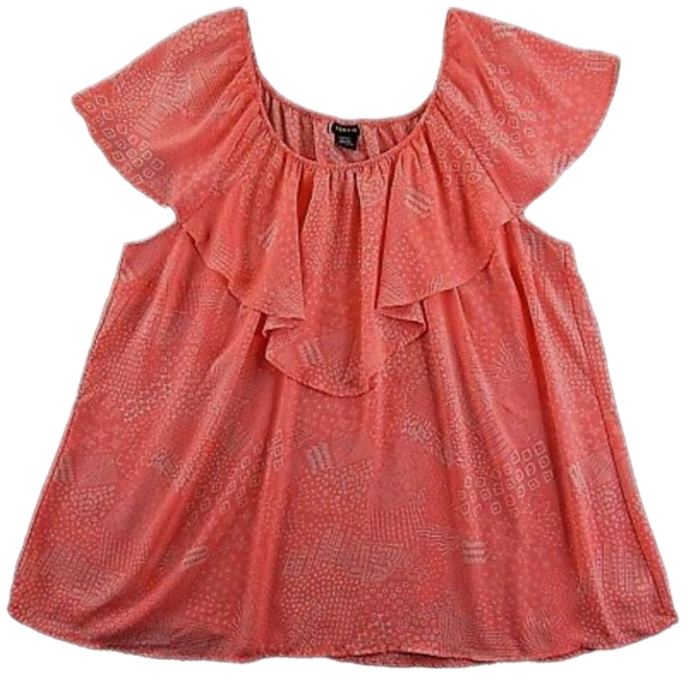 Torrid pink flowy blouse